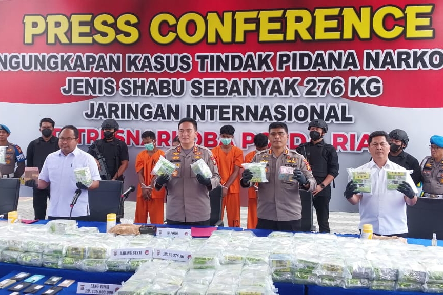 Polda Riau Gagalkan Peredaran 276 Kg Sabu, Satu Pelaku Tewas