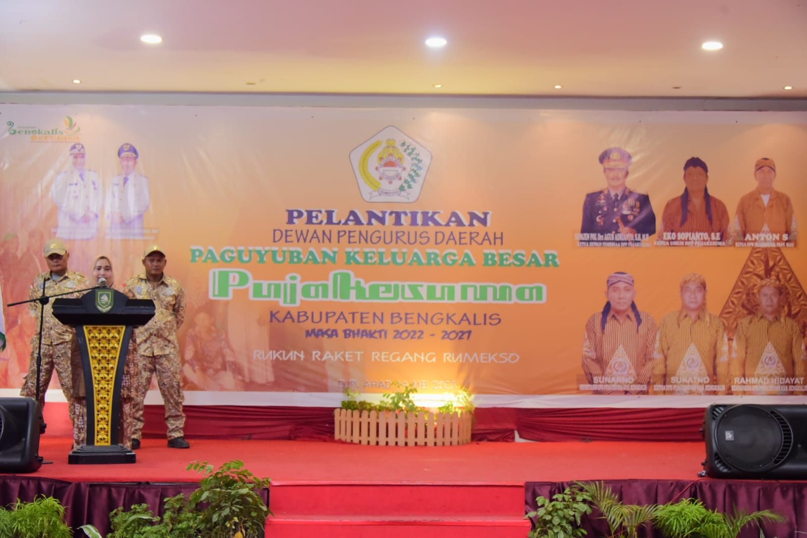 Bupati Kasmarni Hadiri Pelantikan Pujakesuma