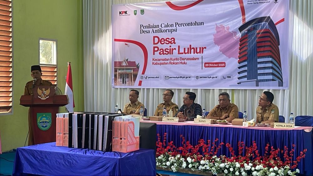 Pasir Luhur Ditetapkan Sebagai Desa Percontohan Antikorupsi di Kabupaten Rokan Hulu