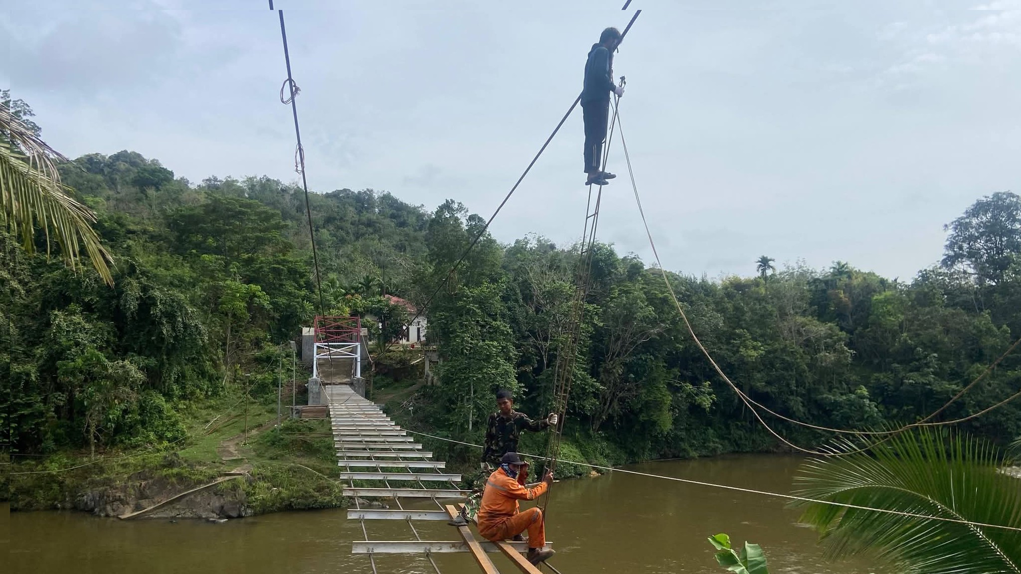 Pengerjaan Jembatan Gajah Bertalut Berjalan Lancar, Bentuk Fisik Sudah Terlihat