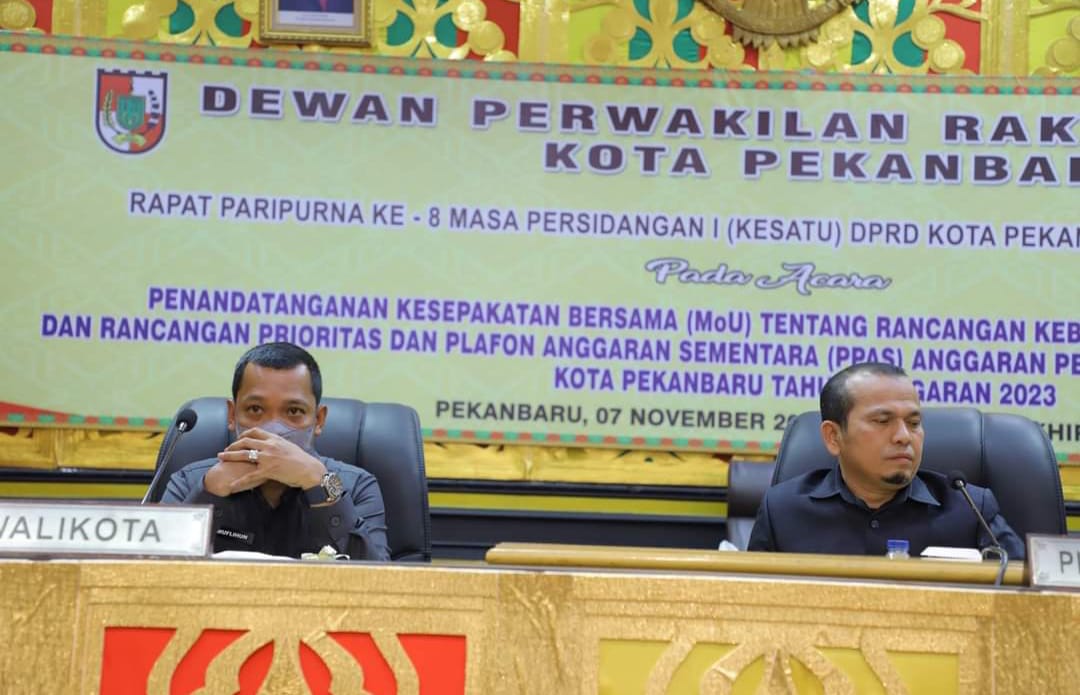 DPRD Pekanbaru Gelar Paripurna MoU KUA-PPAS R-APBD 2023
