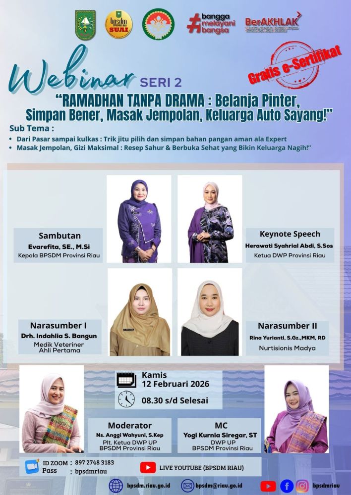 Sambut Ramadan 1447 H, BPSDM Riau Ajak ASN Terapkan Pola Makan Sehat