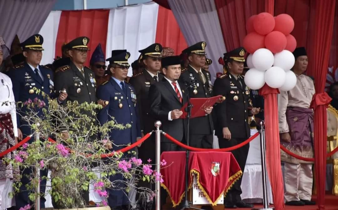 Pimpinan DPRD Pekanbaru Hadiri Upacara HUT RI ke-78 di Perkantoran Tenayan