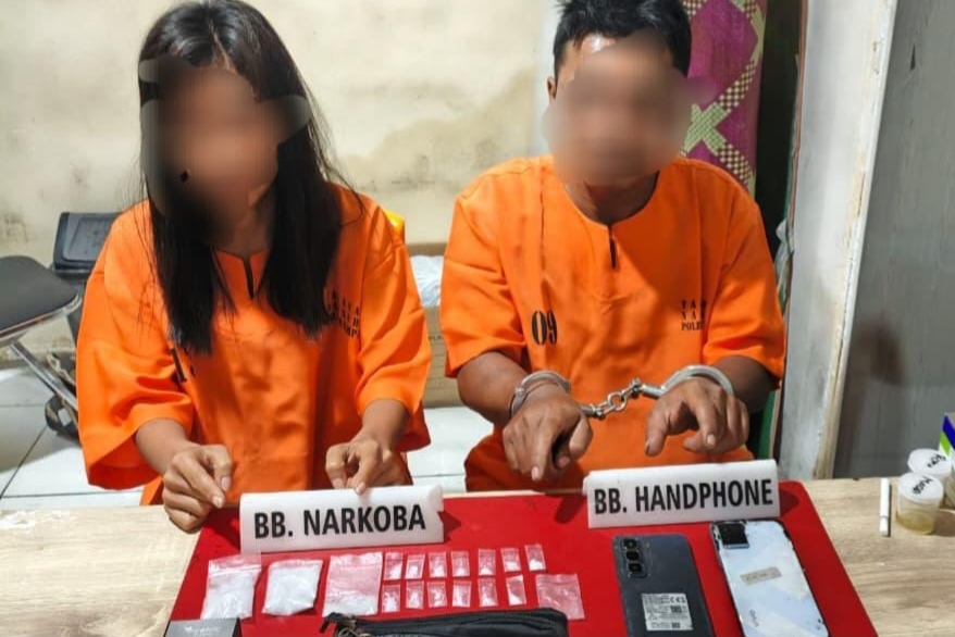 atresnarkoba Polres Kampar Bongkar Bisnis Sabu yang Dikendalikan Sejoli di Tapung